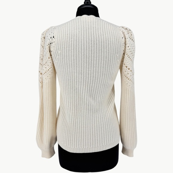 Sézane Moira Cardigan Jumper Sweater | Sz Small | Ecru (Off White) - Picture 4 of 16